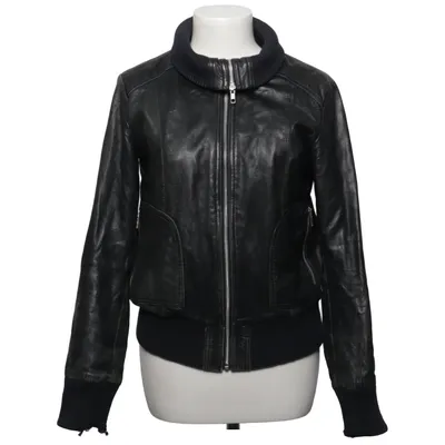Leren jack (Zwart) van Vinyl Leer, Polyamide