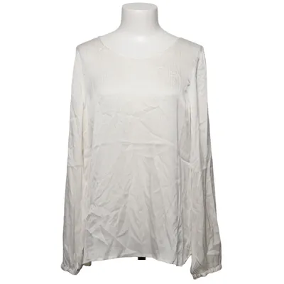 Blouse (Blanc) de Style Butler Élasthane, Soie