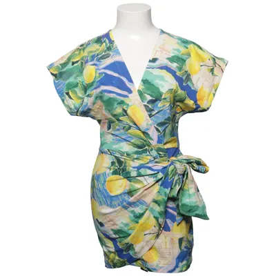 Wrap dress (Blue, Green, Yellow, Multicolored) from Sézane x Momonì Cotton, Elastane