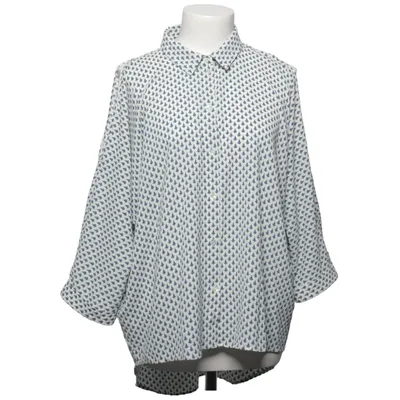 Blouse (White, Blue) from Promod