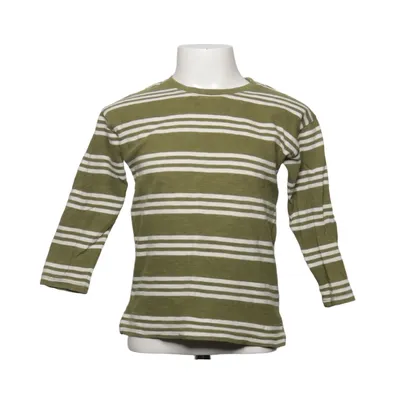 Langærmet t-shirt (Grøn, Hvid) fra Lindex Kids Bomuld
