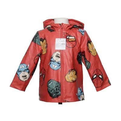 Regnjakke (Rød, Flerfarvet) fra Marvel Polyester, Polyurethan