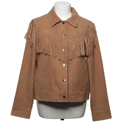 Veste en cuir (YASALEX L/S SUEDE FRINGE JACKET-FEST, Western, Cowboy) de YAS Cuir, Polyester