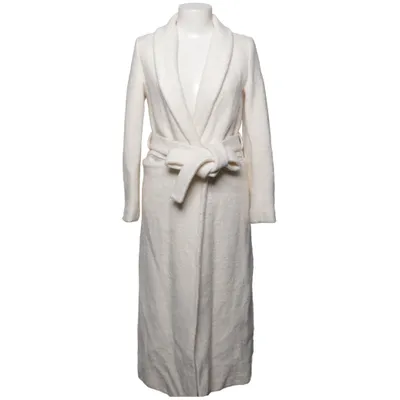 Coat (White) from Mohoyn Polyester, Viscose, Wool