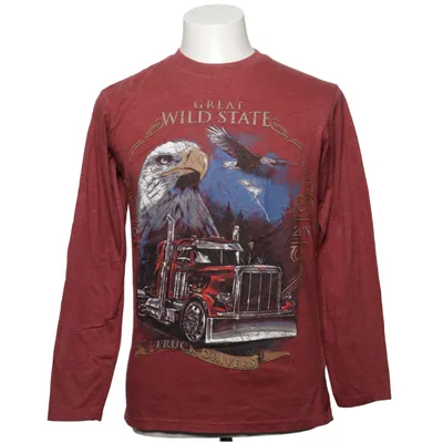 Långärmad t-shirt (Röd) från Atlas for Men Bomull, Polyester