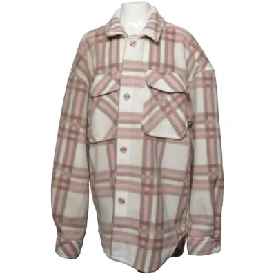 Skjortejakke (Pink, Hvid, Brun) fra Destination Polyester