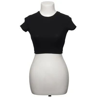 Crop top (Noir) de Supré Coton, Élasthane, Polyester