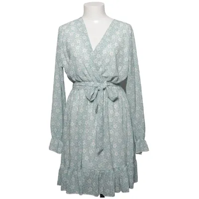 Slå-om-kjole (Grøn, Hvid) fra Hailys Elastan, Polyester, Viscose