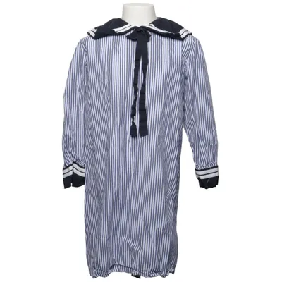 Jurk (Blauw, Wit) van Madicken Katoen