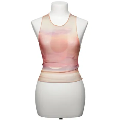 Top (Oranje, Rood, Meerkleurig) van Bershka Elastaan, Polyester