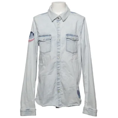 Jeanshemd (Blau) von Michelle Morin x H&M Baumwolle, Polyester, Elasthan