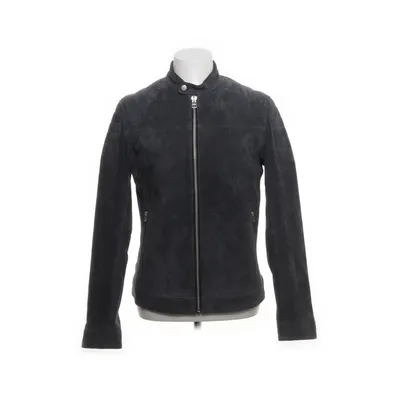 Leren jack (Grijs) van Goosecraft Polyester, Leer