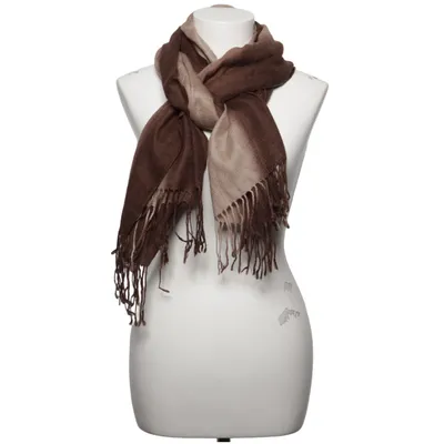 Halsduk (Brun) från Pashmina Kashmir, Silke