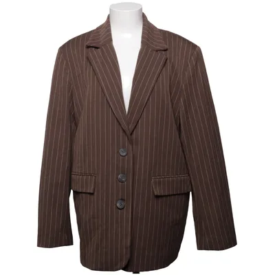 Blazer (Marron, Blanc) de NA-KD Élasthane, Polyester, Viscose