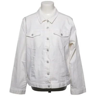 Jeansjacke (Weiß) von Sally Denim Baumwolle, Elasthan