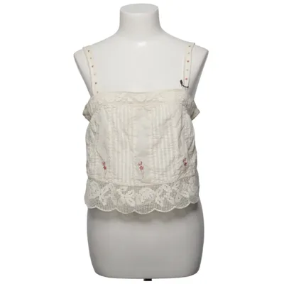 Crop Top (Weiß) von Sézane Baumwolle, Polyester