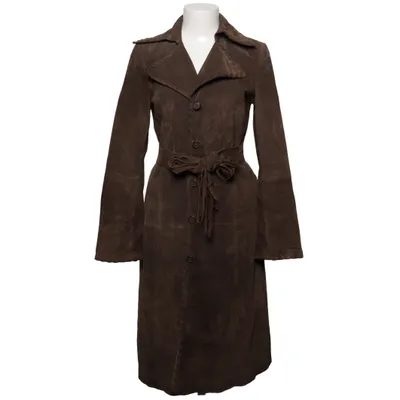 Ledermantel (Braun) Leder, Polyester