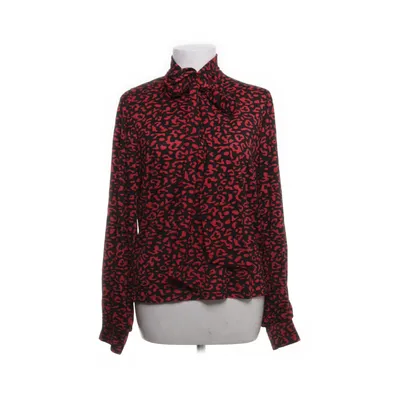 Sløjfebluse (Sort, Rød) fra Zara Elastan, Polyester