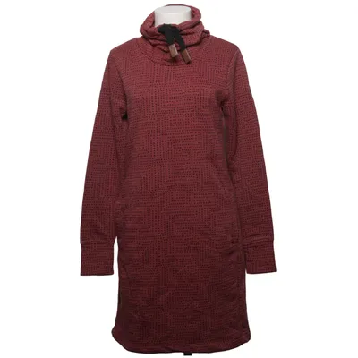 Robe à col roulé (Rouge, Noir) de Loop Coton, Polyester