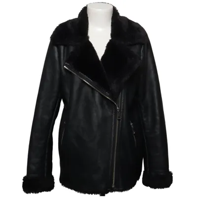 Shearling Jacke (Schwarz) von Mango Polyester, Polyurethan
