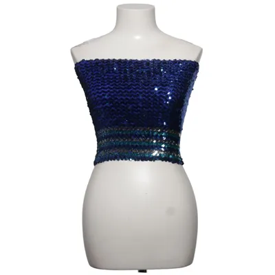 Tube top (Blauw, Grijs, Zilver) van Vera Mont Acetaat, Acryl