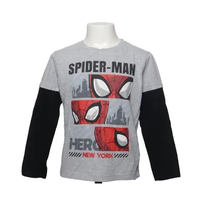 T-shirt à manches longues (Gris, Noir, Multicolore) de Marvel Spiderman Coton, Polyester