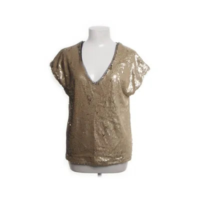 Top (Gold, Black) from Lindex Elastane, Polyester, Viscose