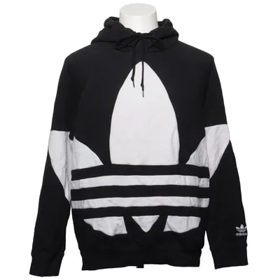 Hoodie (Black, White) from Adidas Originals Cotton, Elastane