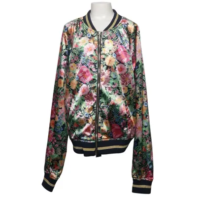 Bomberjack (Blauw, Meerkleurig) van H&M x Angela McKay Elastaan, Polyester