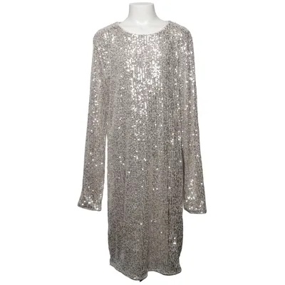 Cocktailklänning (Beige, Silverfärgad) från KappAhl Elastan, Polyester
