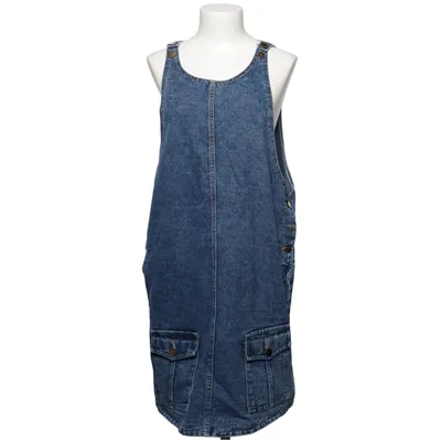 Dungaree dress (Blue) Cotton, Polyester