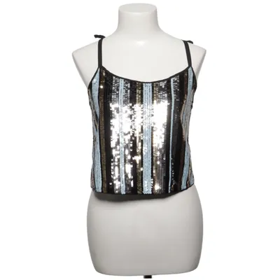 Neckholder Top (Schwarz, Blau, Silber) von Bershka Night Out Polyester