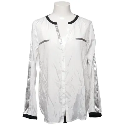 Blouse (White, Black) from Dranella Polyester, Viscose