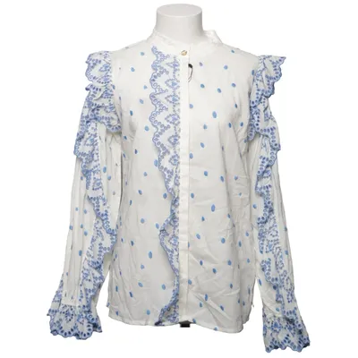 Blouse (White, Blue) from Fabienne Chapot Cotton