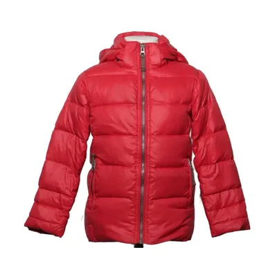 Winterjas (Rood) van Ver de Terre Dons, Veer, Polyamide