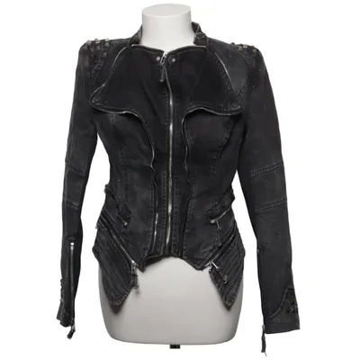 Bikerjacka (Svart) från Shalang Bomull, Polyester