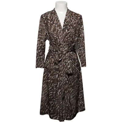 Omlottklänning (Brun, Grå, Vit) från Ilse Jacobsen Elastan, Polyester