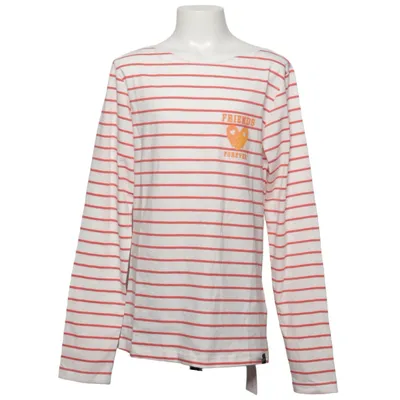 T-shirt à manches longues (Blanc, Rouge) de Fitz Coton, Élasthane