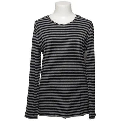 Lange mouwen shirt (Zwart, Grijs) van Oui Elastaan, Viscose