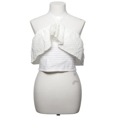 Tube top (Wit) van Zara Katoen, Polyester