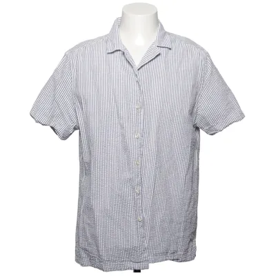 Short sleeve shirt (Blue, White) from Dressmann Cotton