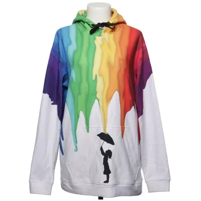 Hoodie (White, Multicolored) from Bitter Sweet Cotton, Polyester