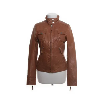 Läderjacka (Brun) från Zero Bomull, Polyester, Skinn