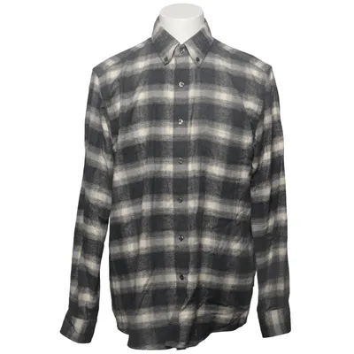Flannel skjorte (Grå, Hvid) fra Hechter Bomuld