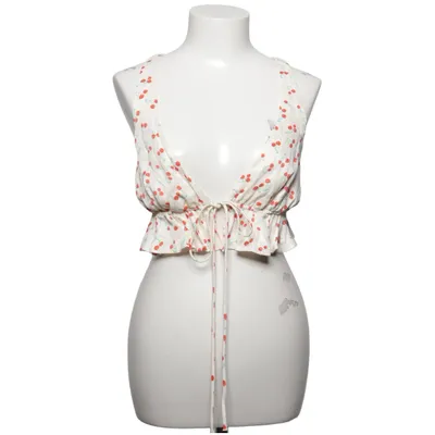 Crop top (White, Red, Green) from Zara Polyester, Viscose