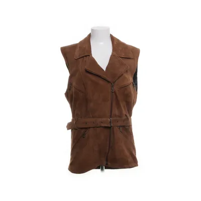 Leren vest (Bruin) Leer, Viscose