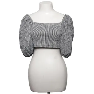 Crop top (Svart, Vit) från Topshop Elastan, Polyester