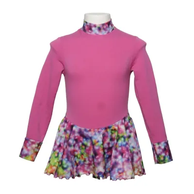 Figure skating dress (Pink, Multicolored) from Mondor Elastane, Polyester