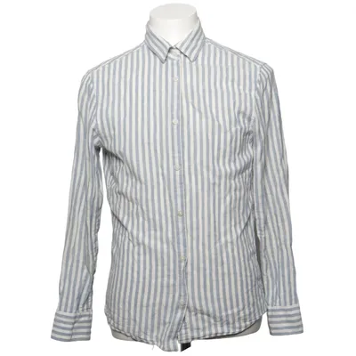 Shirt (Blue) from H&M Man Linen, Cotton