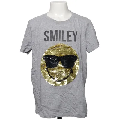 T-shirt (Gray, Multicolored) from Smiley World Cotton, Polyester
